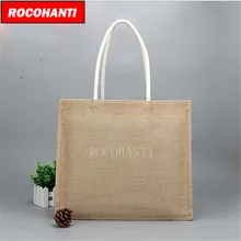 100x Водонепроницаемый дышащая джут эко-сумка для покупок с сильными плетение ручка индивидуальный логотип печать