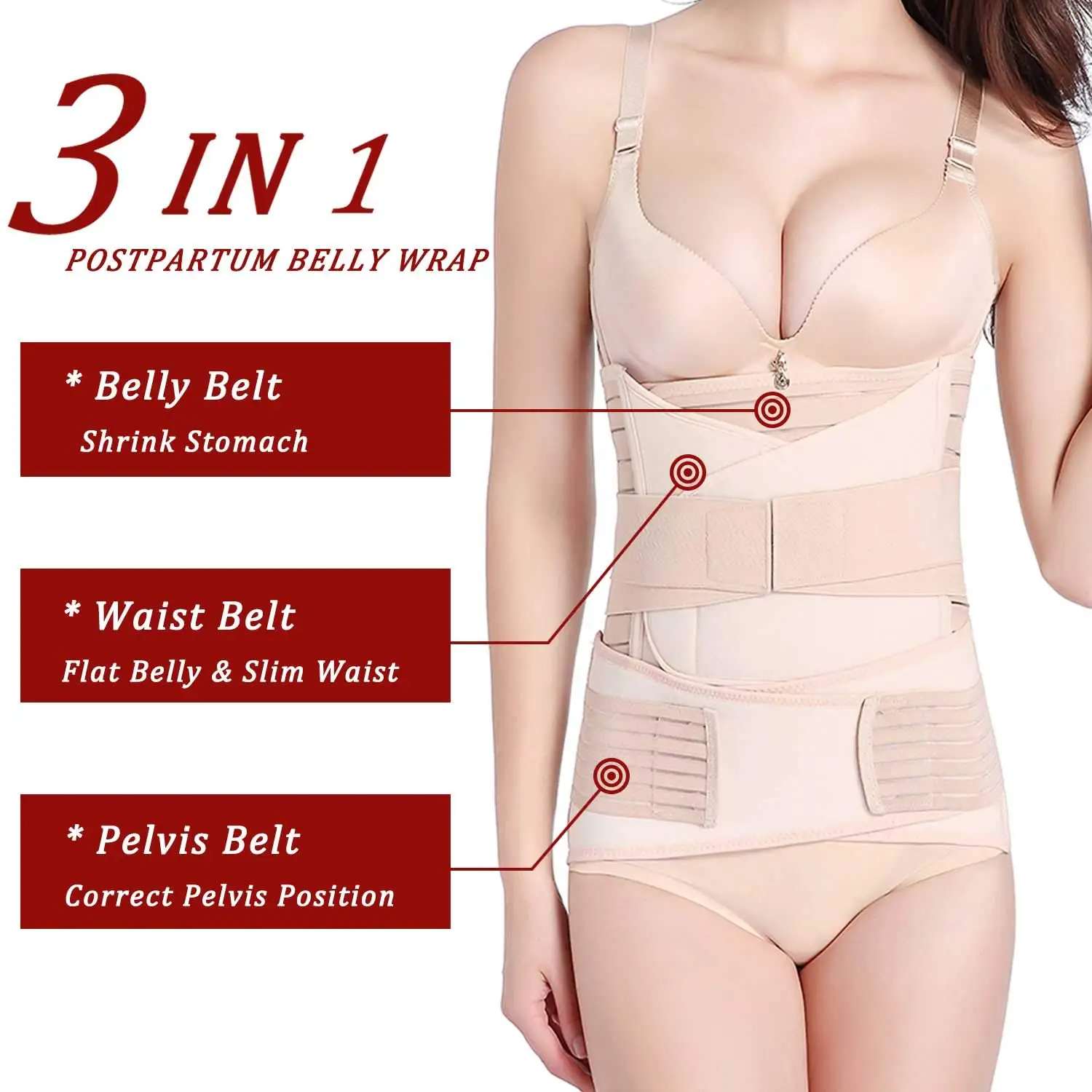 Postpartum Belt 3 in 1 Girdle Post 