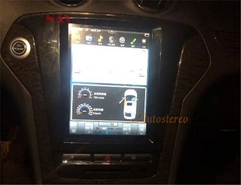 Flash Deal ZWNVA Tesla style Screen Android 7.1 RAM 2GB ROM 64GB Car Player GPS Navigation Radio Screen For Ford Mondeo MK4 2007-2012 2