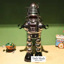 Античная Стиль игрушки ветер игрушки гладить модели для детей/взрослых украшения дома ремесло MS-430 ограждения робот в олова игрушки