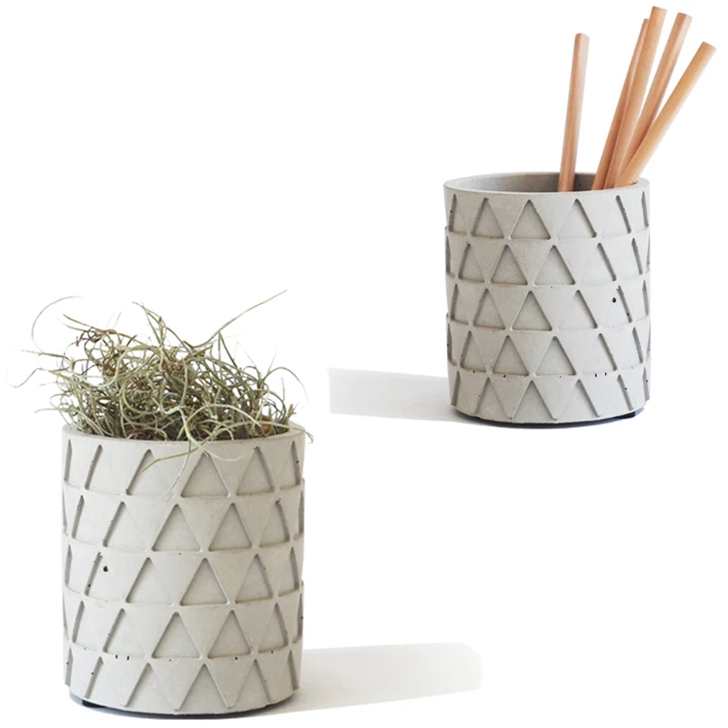 Creative geometric plaster vase mold Plant concrete clay pot Cement