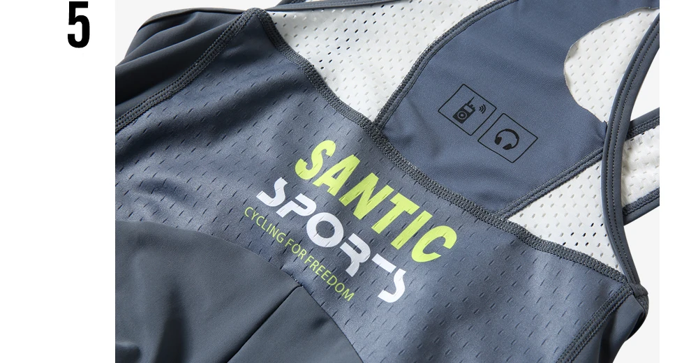 SANTIC мужские велосипедные шорты, летние велосипедные шорты для горного велосипеда, велосипедные рейтузы с лямками MTB, итальянские 4D Pad, велосипедная одежда