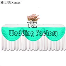 Лидер продаж, белая шелковая скатерть с цветными болотами для свадебного украшения