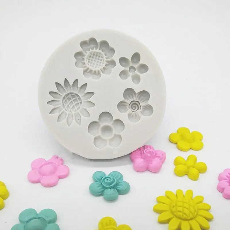 Форма цветка силиконовая форма DIY помадка торта инструмент для шоколадной помадки K098