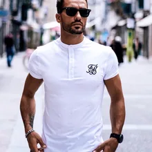 Мужская мода лето ss sik шелк Kanye West Sik шелковая вышивка мужская Повседневная Хип-хоп Асимметричная изогнутая Подол короткий рукав хлопок рубашки