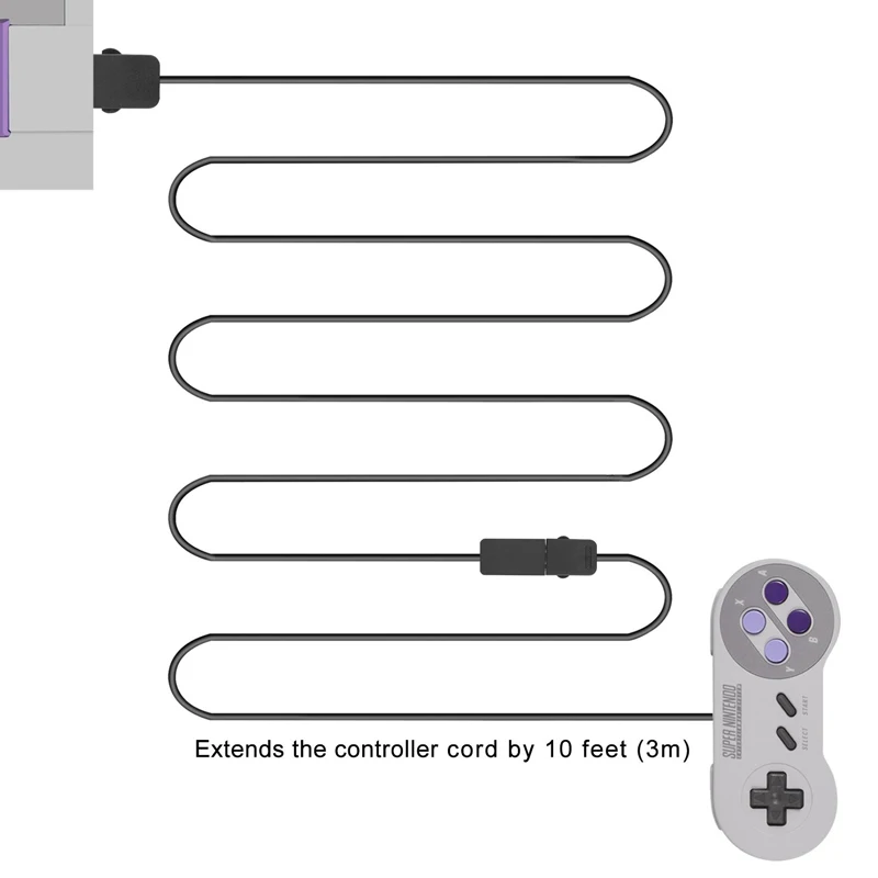2 шт. геймпад Удлинительный кабель контроллера водонепроницаемый 3 м для SNES Classic Edition контроллер- для nintendo Classic Mini/wii контроллеры