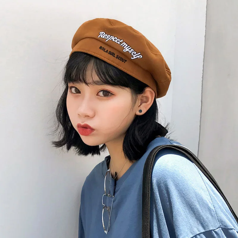 

2018 Summer Soft Wool Women Beret Hat Casual Streetwear 90s Girls Beret Cap Female French Beret Caps