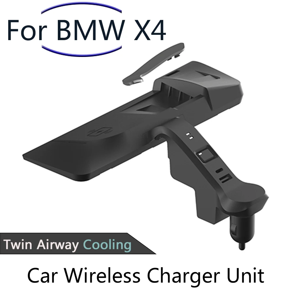 

Car Charging Qi 10W fast Wireless Charger console For BMW X4 For iphone Android Phone Plug and plag Accessories Intelligent