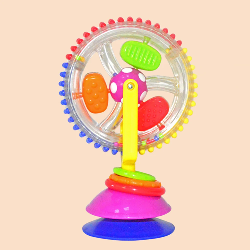 Детская игрушка Трехцветная модель вращающаяся ветряная мельница коляска обеденный стул обучающая игрушка с присоской Развивающие игрушки для малышей