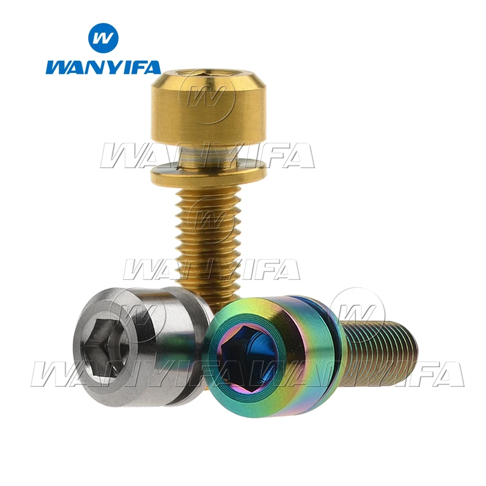 

Wanyifa Titanium Bolts Screws M5x16 18 20mm with Washer for Bicycle Brake