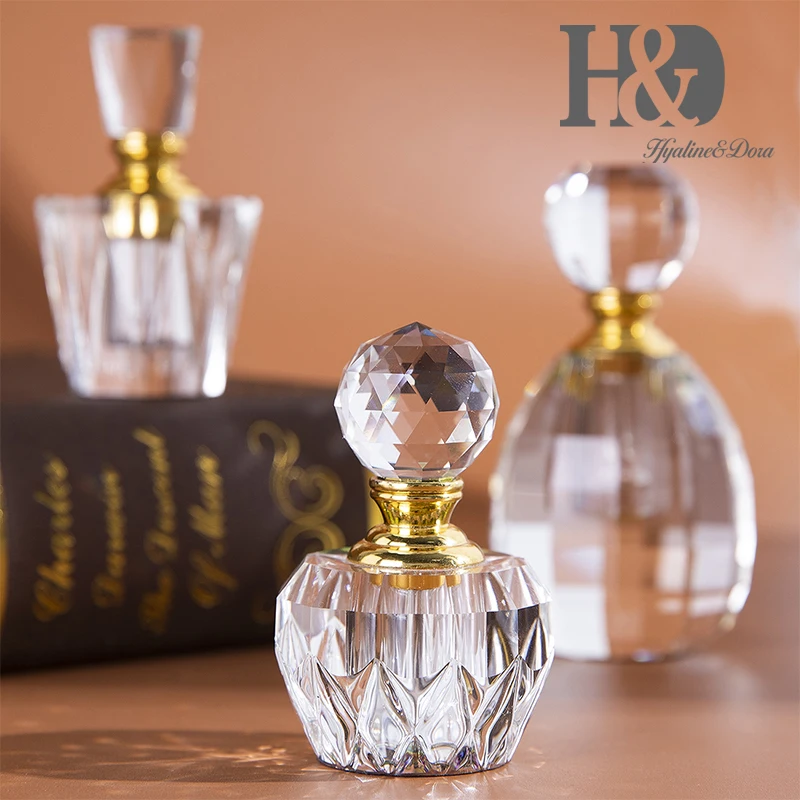 

H&D 3 Styles Vintage Crystal Empty Decor Mini Refillable Perfume Bottle Portable Essential oil Container Wedding Favors