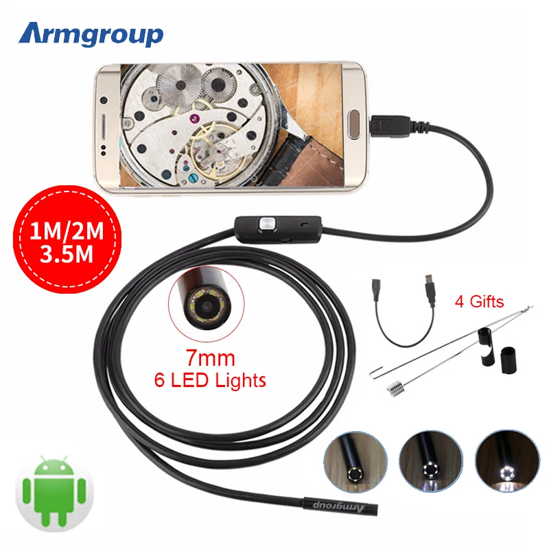 

Endoscope 7mm 1M 2M 3.5M USB Android Camera Inspection Endoscope Camera IP67 USB Endoskope Camera Mini OTG Borescope Endoscopio