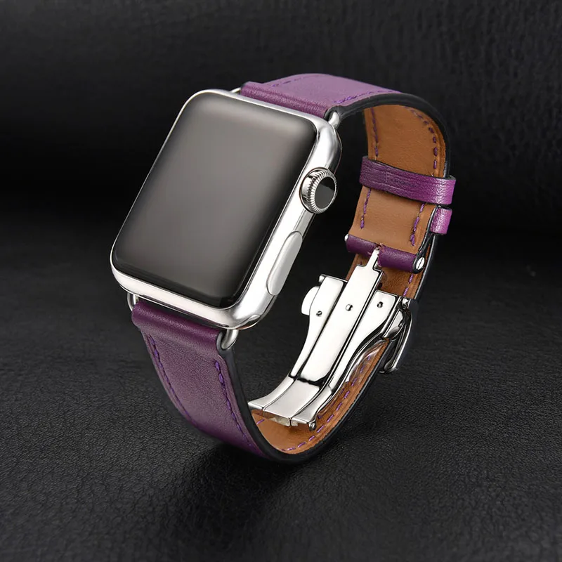 Ремешок с пряжкой для Apple Watch Series 4 3 2 1 iWatch 38/40 мм 42/44 из натуральной кожи|Ремешки