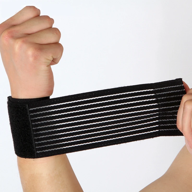 2 Pieces Gym Tennis Sports Protector Black Wristband Men Women High