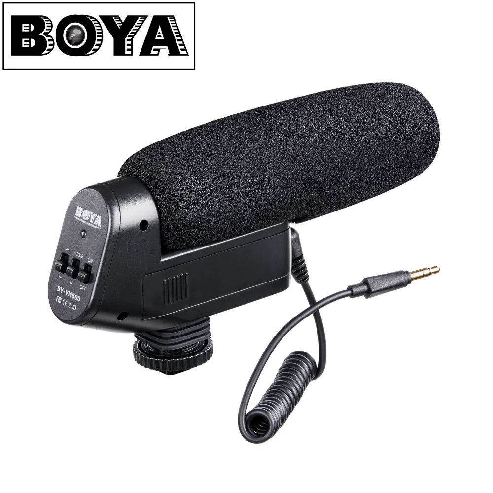 

BOYA BY-VM600 Cardioid Directional Condenser On-camera Microphone Interview Mic 3.5mm for Canon Sony Nikon DLSR Camera
