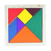 Бренд Vitoki красочные деревянные головоломки Дети умственное развитие Tangram обучающая игрушка для детей Рождественский подарок