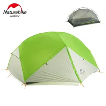Naturehike 2 Человек Палатка 3 Сезон Водонепроницаемый палатка двухслойная палатка Открытый Пикник купол палатка для альпинизма NH17T006-T