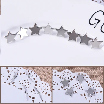 

20Pcs Metal Mixed Pastel Star Brad Scrapbooking Embellishment Fastener Brads For shoes Decoration
