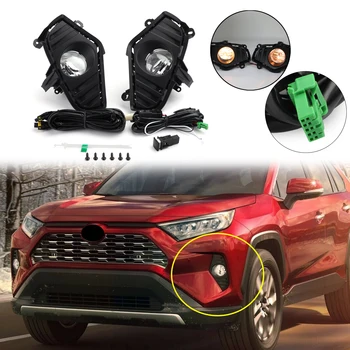 

Areyourshop Direct Replacement Pair Fog Lights + Cover Kit For Toyota RAV4 2018 2019 2020 Fog Lights Bumper Car Accessories
