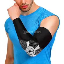 MagiDeal высокое качество Спорт рука рукав протектор Обложка повязки Баскетбол Футбол Велоспорт Бег Бейсбол рукава 4 цвета