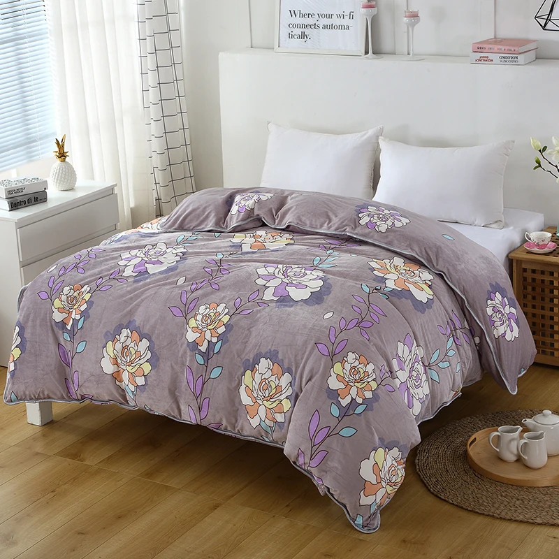 

A modern purple print Bedding Outlet 1Pieces Duvet Cover With Bedding Quilt Cover Home textile bedspread super soft warm