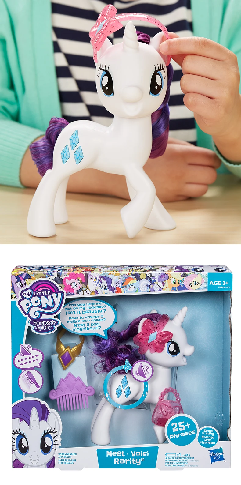 Hasbro My Little Pony Meet Rarity Pony Meet Twilight фигурка с аксессуарами ожерелье игрушка для друзей девочек куклы Подарки