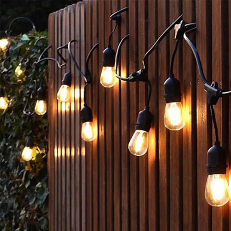 Waterproof Led Outdoor String Lights Hanging 2w Vintage Edison