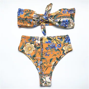 

Cikini 201High Waist Swimsuit New Sexy Print Bikinis Women Swimwear Push Up Bathing Suit Swim Summer Beach Brazilian Bikini