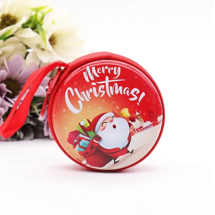 7,5x7,5 см Рождественская металлическая коробка шоколадных конфет подвеска с Санта-Клаусом сумка для наушников украшения для вечеринки сделанные своими руками для детей - Цвет: M