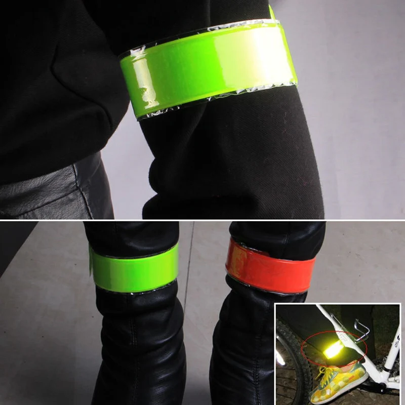 2Pcslot Cycling Reflective Strip Running Fishing Warning Bike Safety Bicycle Bind Pants Leg Strap Reflective Tape LT0097 (8)