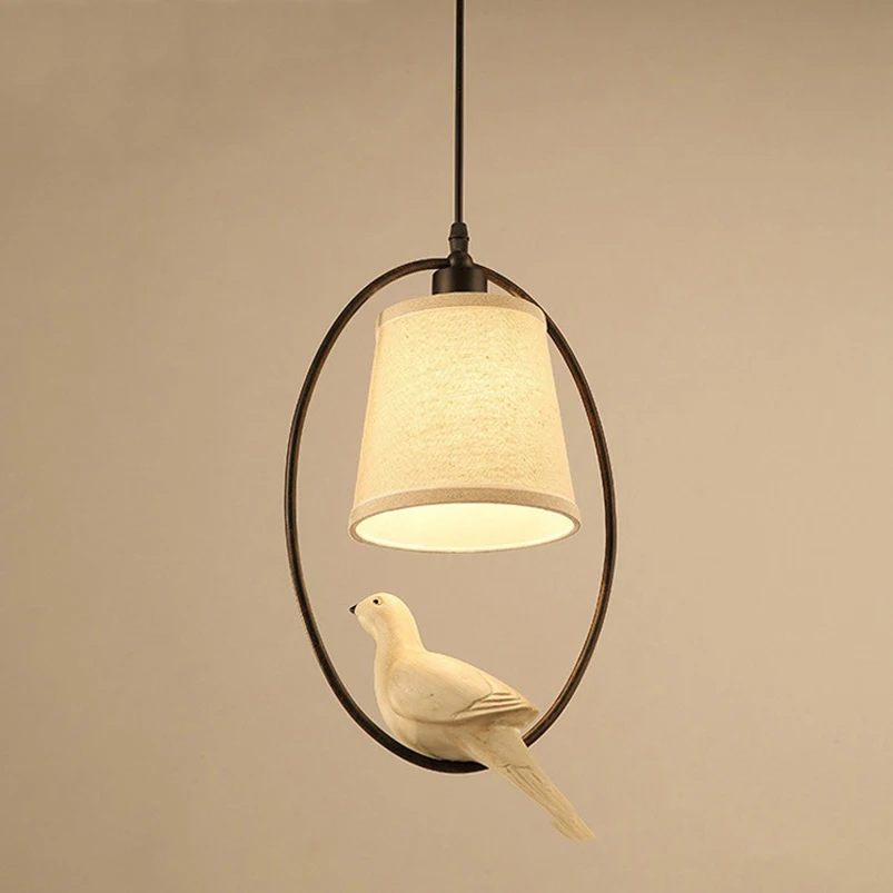 Лофт винтажная птица Светодиодная лампа для спальни ресторана кафе корридорр
