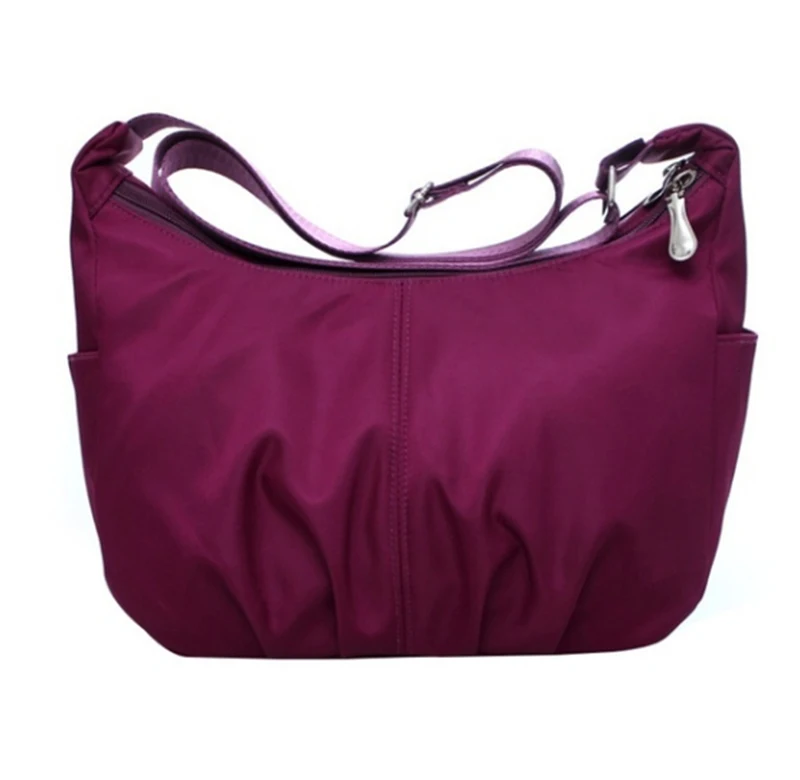 Высокое качество, модные женские водонепроницаемые нейлоновые сумки-мессенджеры, женские сумки через плечо, женские сумки - Цвет: Dark purple