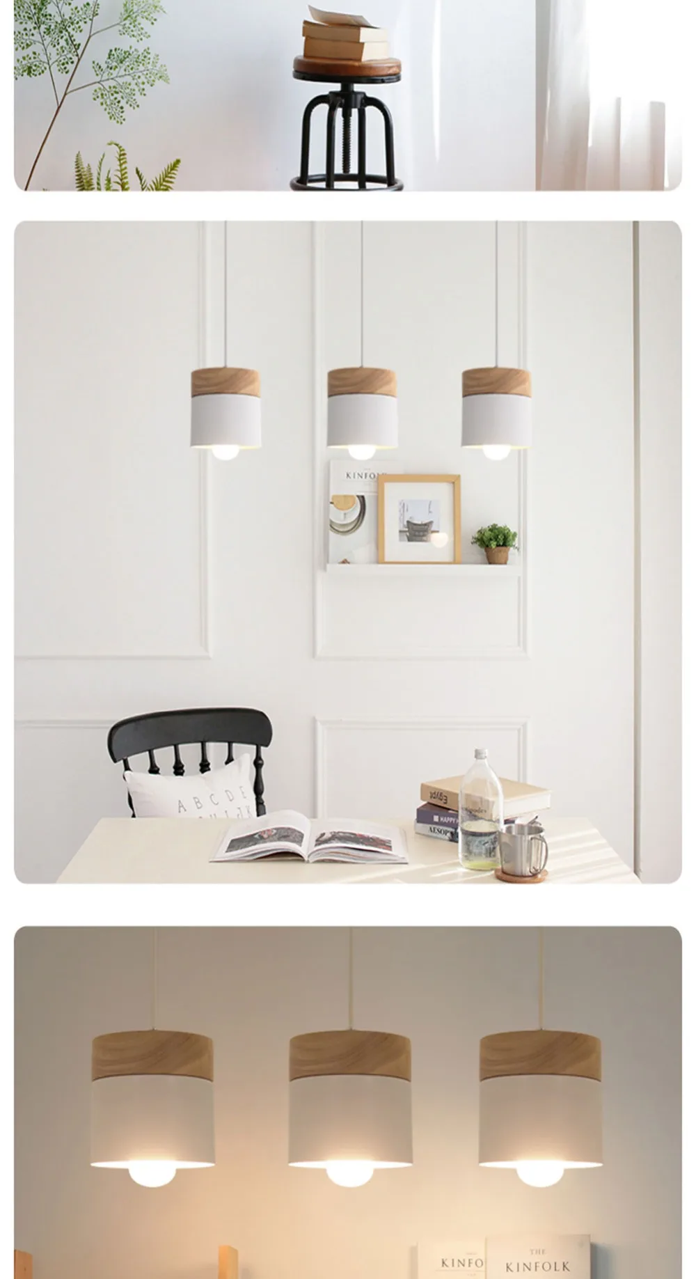 Светодиодный подвесной светильник из дерева, современный подвесной светильник в скандинавском стиле, светодиодный подвесной светильник, подвесной светильник для спальни, прикроватного кабинета, коридора, отеля