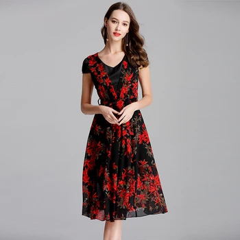 

2019 Print Sashes V Neck Fashion Large Size Dress Sexy Women Short Celebrity Bow Night Club Body con Party Dresses Wholesale
