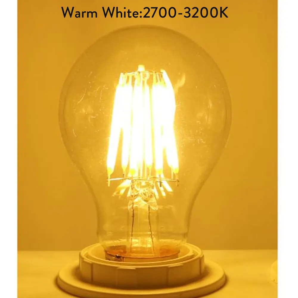 С регулируемой яркостью Ретро светодиодный ламп накаливания A60 2 Вт/4 Вт/6 Вт/8 Вт E27AC 220V B22 штык теплый белый холодный белый прозрачный Стекло оболочки Эдисон лампы