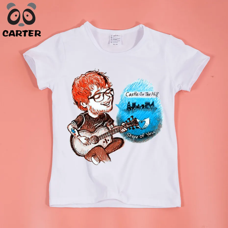 

Boys and Girls Ed Sheeran Print T-Shirts Kids Summer Comfortable White Short Sleeve Children T Shirt