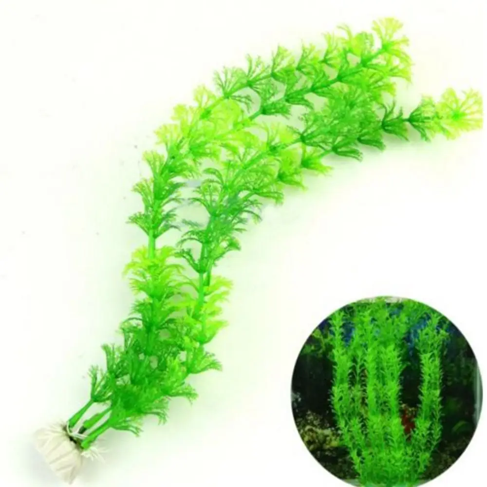 Зеленое искусственное пластиковое растение Трава Аквариум Украшение для домашнего сада