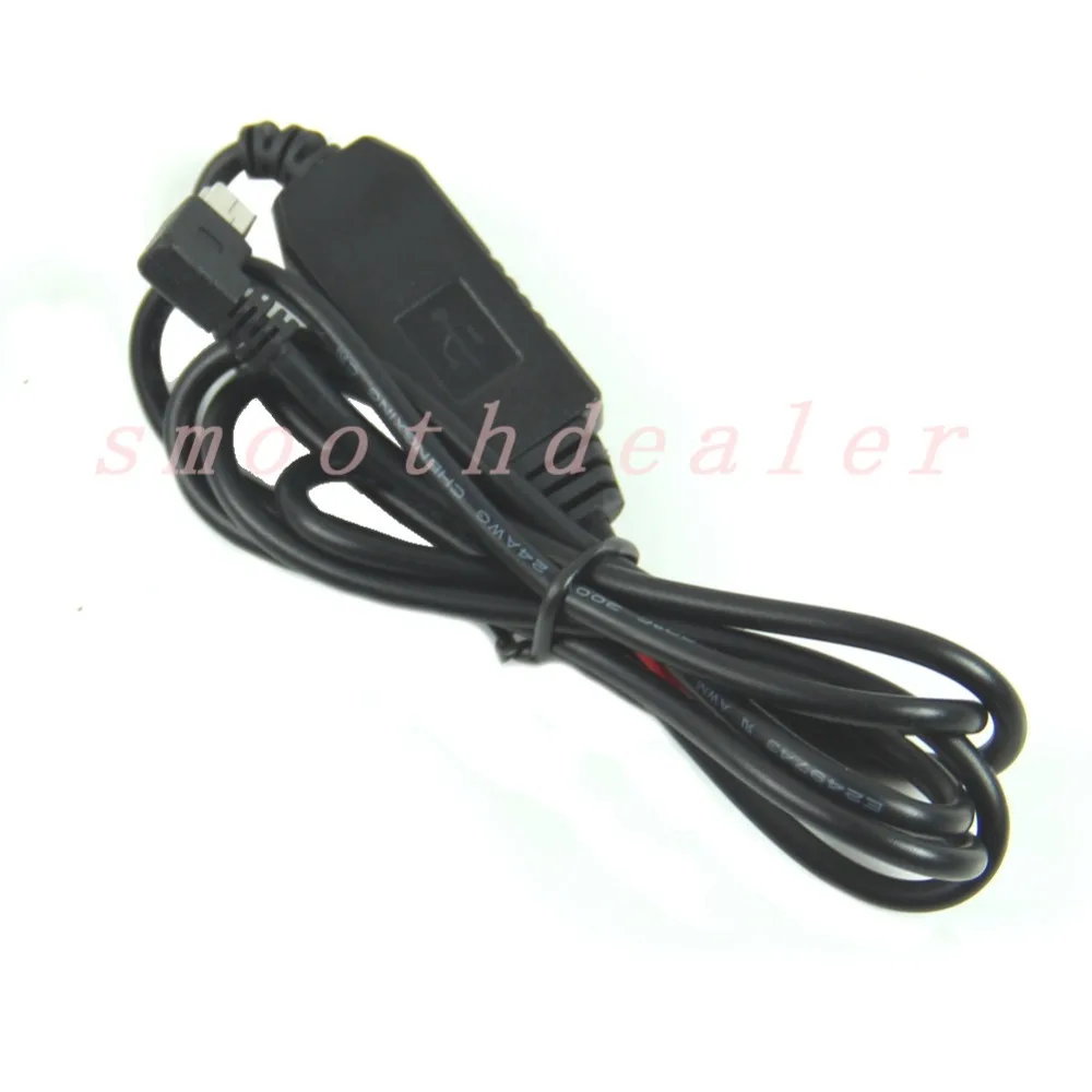 1Meter DC 12V-24V to 5V 3A Left Angled 90°Mini USB Power Converter Adapter Cable