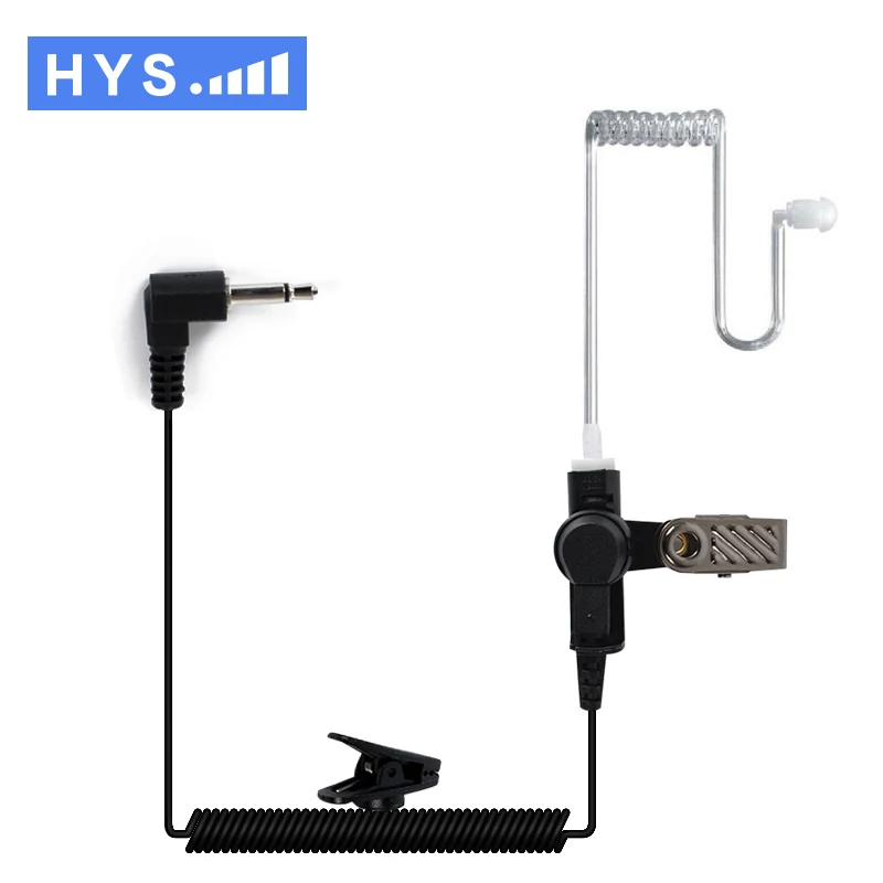 2pcs 3.5mm Connector Earpiece Single Ear Listen Only Soft Rubber