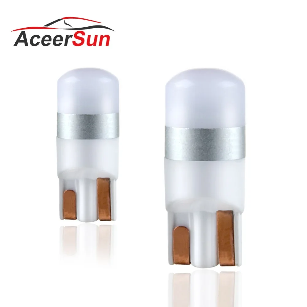 Aceersun 2 шт. W5W T10 светодиодный светильник COB зазор огни для чтения лампа Canbus мини