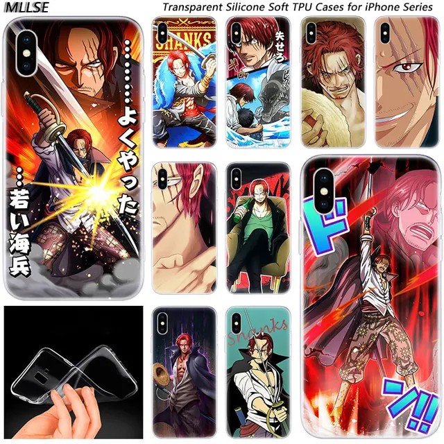 US $1.64 Hot Anime One Piece Akagami Shanks Fashion Silicone Case Cover for Apple iPhones 11 Pro XS Max X XR