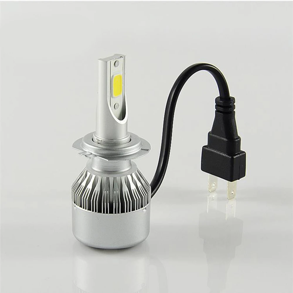 2pcs C6 H7 LED Car Headlight Bulbs H7 6000K 36W Car Head Fog Lamp