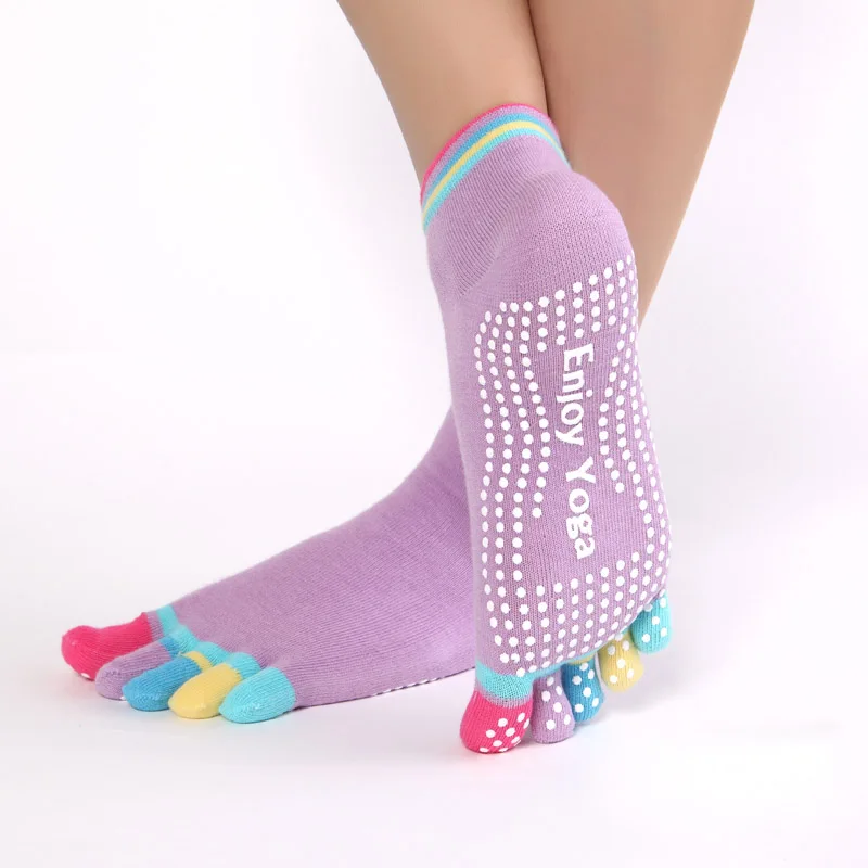 1 pair Women Yoga Socks Non-slip Massage Rubber Fitness Warm Socks Gym Dance Sports Exercise Barefoot Feel Free Size,yoga socks
