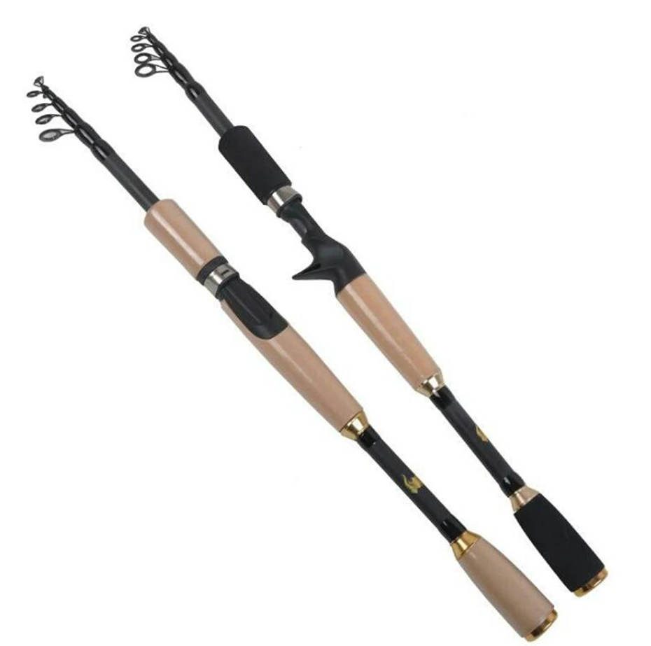 

YINGTOUMAN 1.8 2.1 2.4 2.7 m Aachen portable Short Section Telescopic Sea Fishing Rod Carbon Black Hard Tones Fishing Tackle
