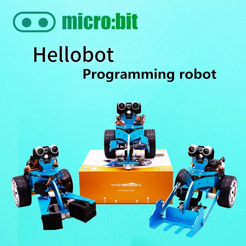 

Hellobot programming robot Microbit maker education kit Micro:bit smart car