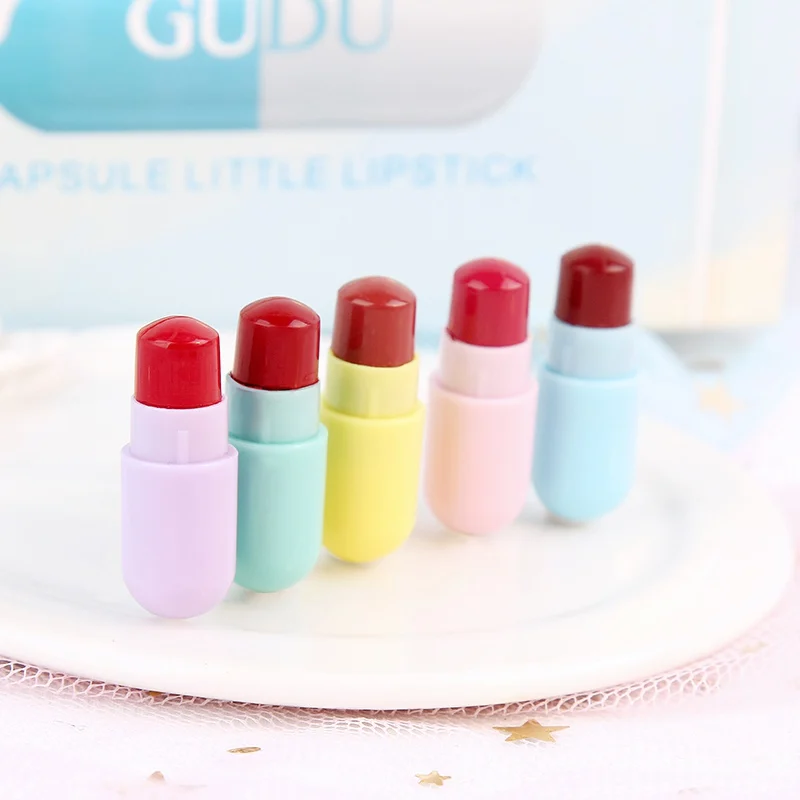 5pcs/set Capsule Small Lipstick Set Waterproof Moisturizing Matte Lipstick Kit Non-Stick Cup Long-Lasting Sexy Lip Stick 5pcs/set Capsule Small Lipstick Set Waterproof Moisturizing Matte Lipstick Kit Non-Stick Cup Long-Lasting Sexy Lip Stick