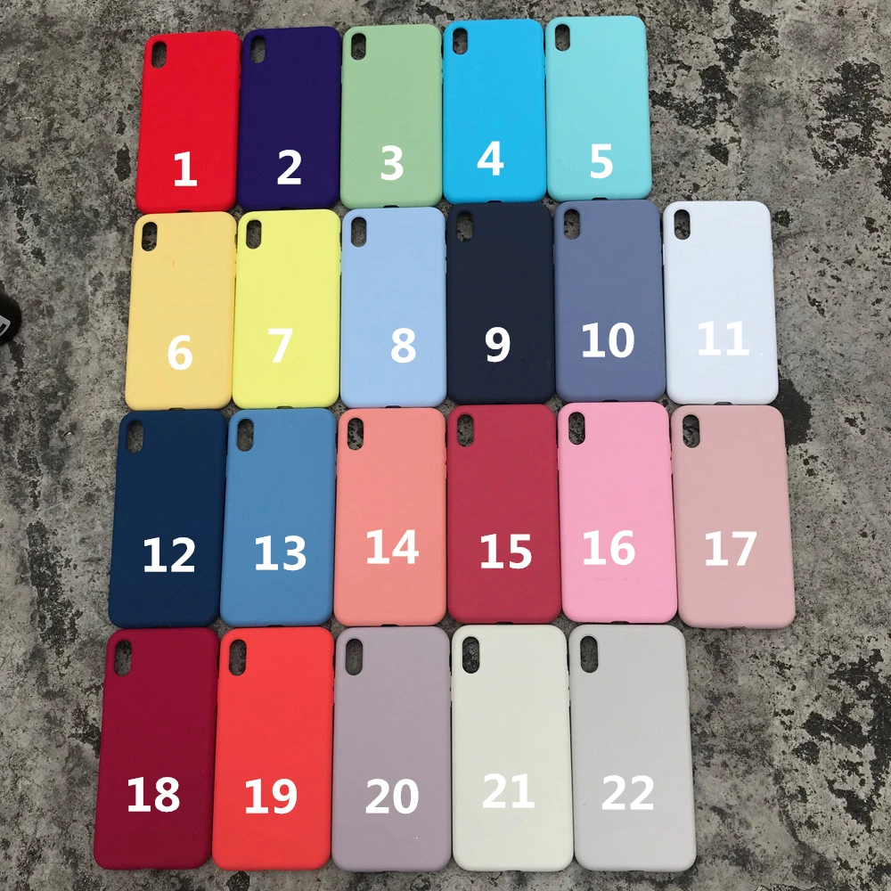 

Phone Cases For iPhone 7 8 Plus 6 6s Plus Original Liquid Silicone Soft Fundas Capa Case For iPhone XS Max XR X Cover Shockproof