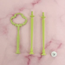 Подставка для тортов в форме цветка, 3 металлическая подставка, разные цвета, подставка для торта с центральной ручкой, 100 шт. в партии