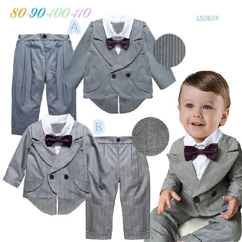 infant gray suit