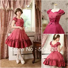 AUF Verkauf! Freeship Baumwolle Klassische Sweet Lolita Kleid/viktorianischen kleid cosplay cocktailkleid Größe US 6-26 XS-6XL V-908